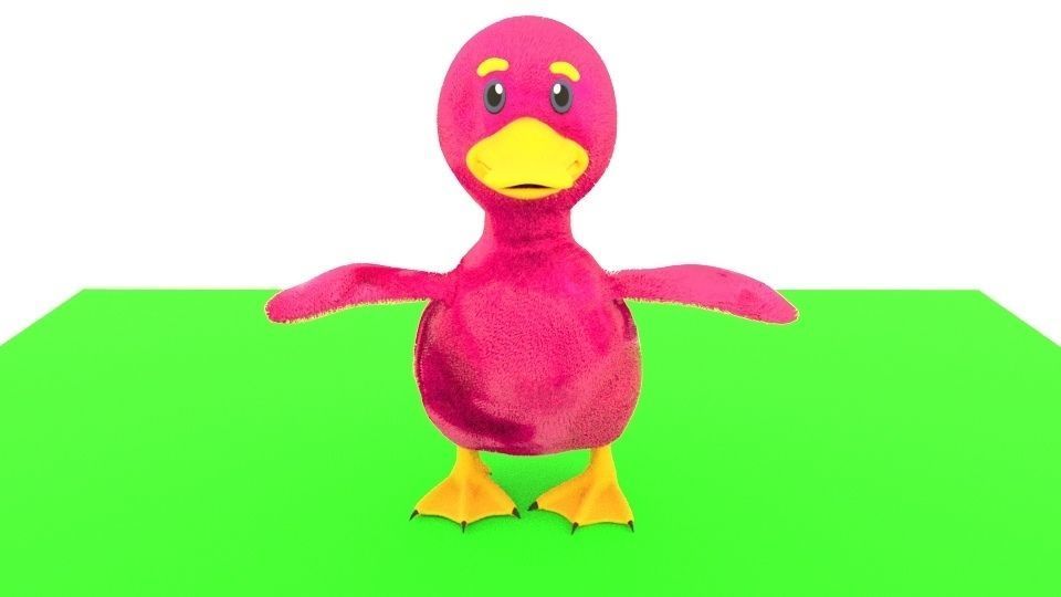 Cartoon Cute Duck Family Rigged 3D models 3D model_5
