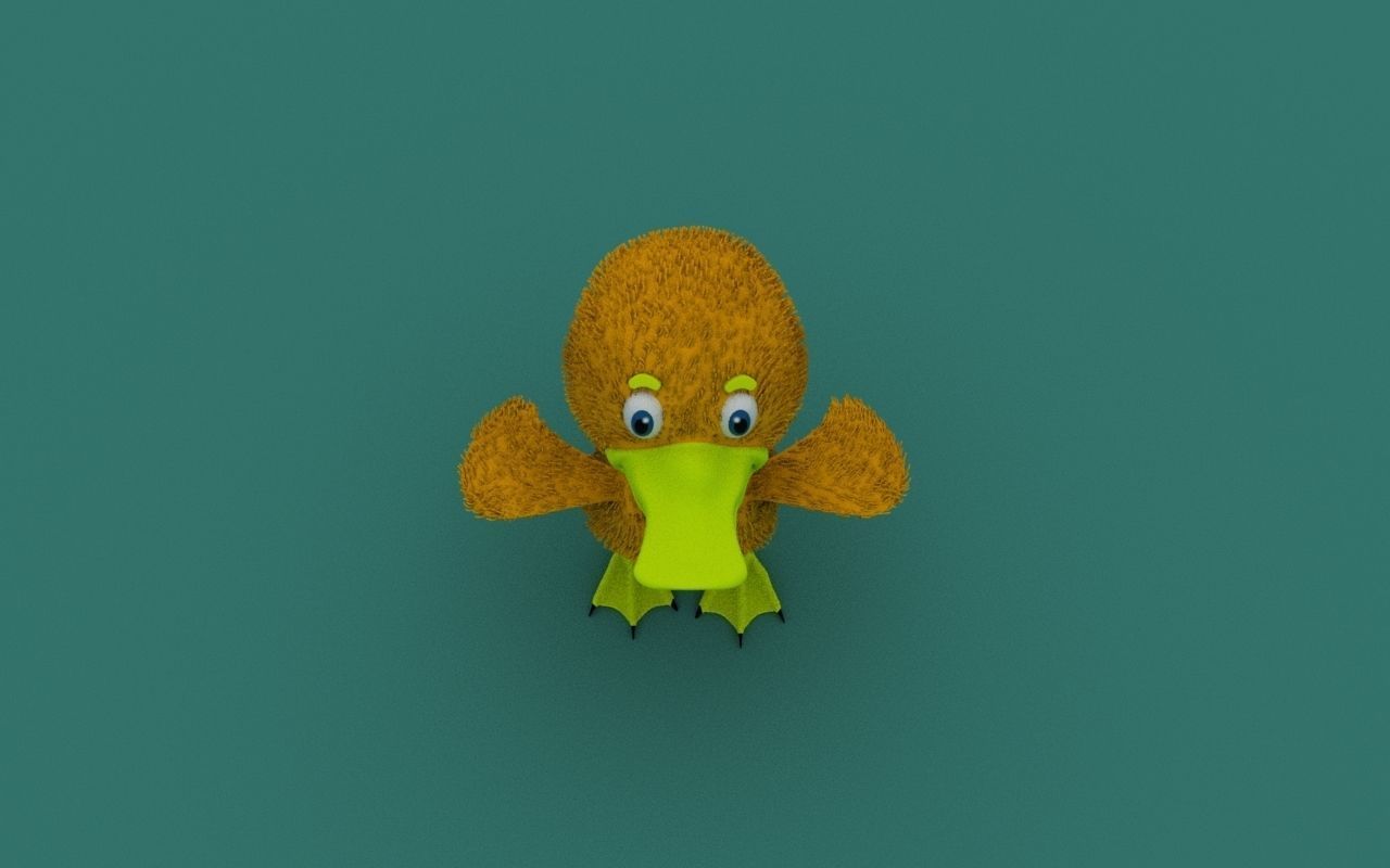 Cartoon Cute Duck Family Rigged 3D models 3D model_29