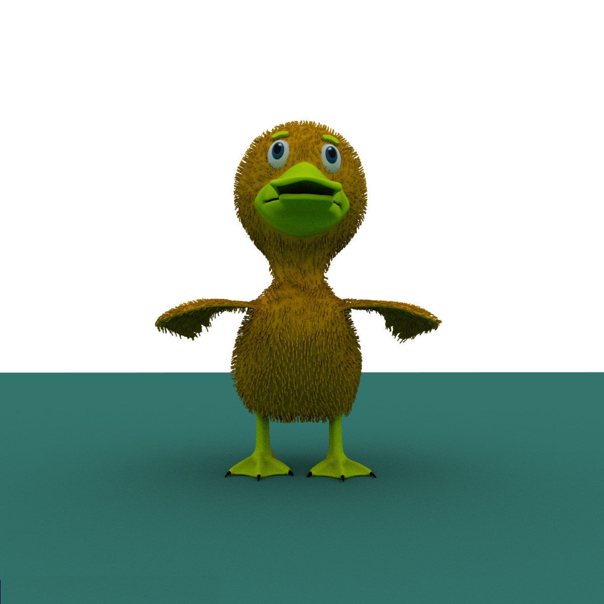 Cartoon Cute Duck Family Rigged 3D models 3D model_31