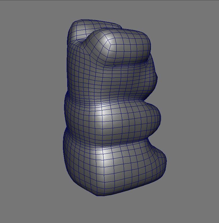Gummy bear candy Low-poly 3D model_5