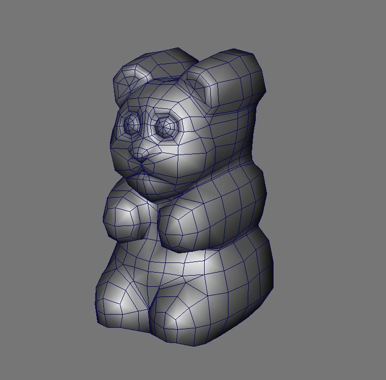 Gummy bear candy Low-poly 3D model_2