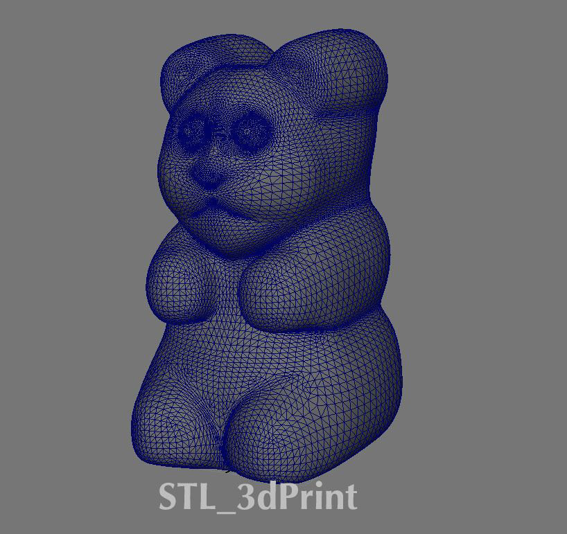 Gummy bear candy Low-poly 3D model_7