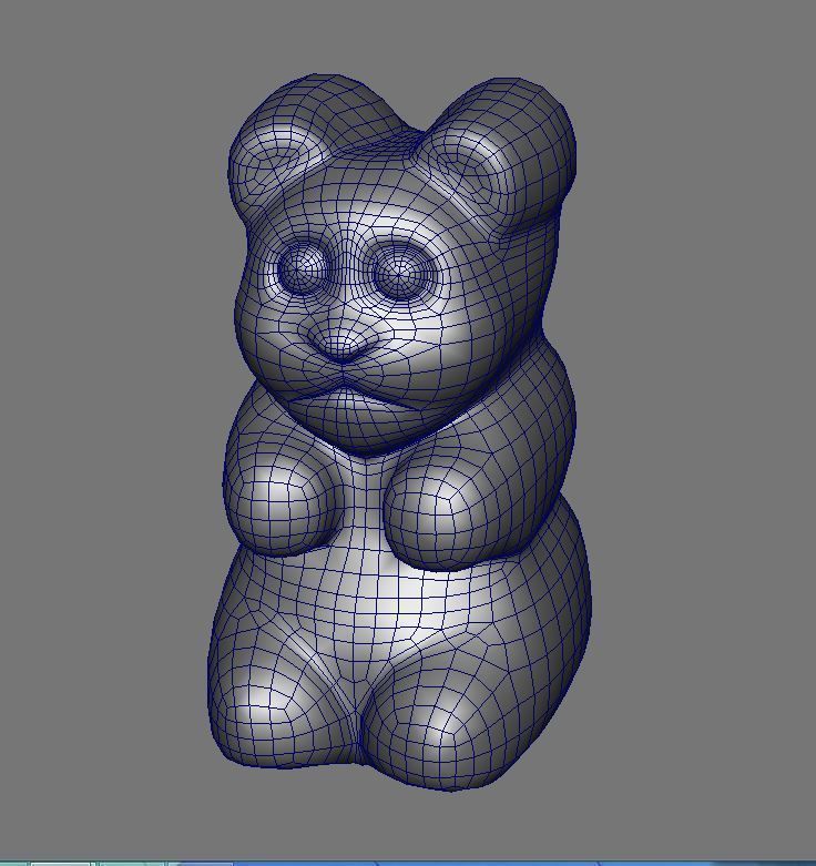 Gummy bear candy Low-poly 3D model_4