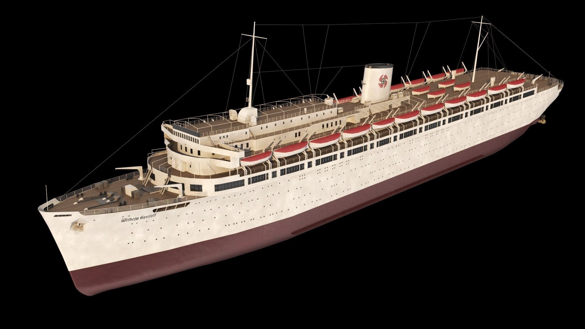 Wilhelm Gustloff Low-poly 3D model_3