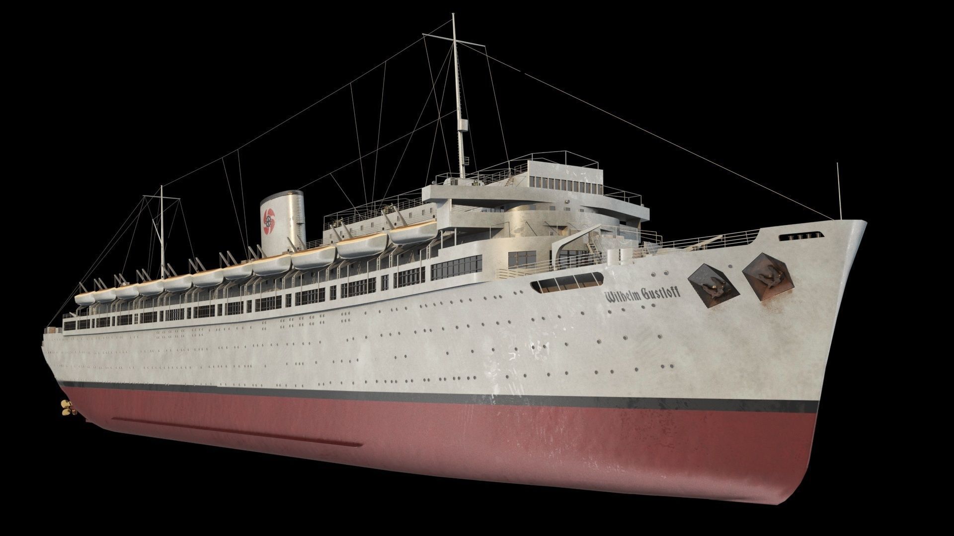 Wilhelm Gustloff Low-poly 3D model_7