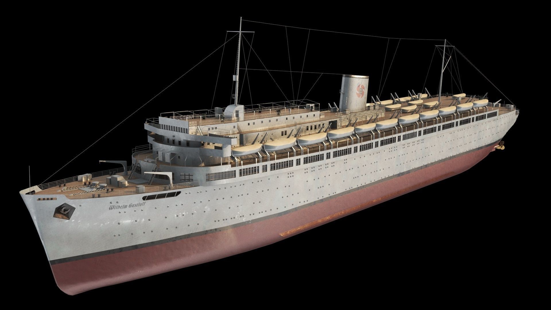 Wilhelm Gustloff Low-poly 3D model_4