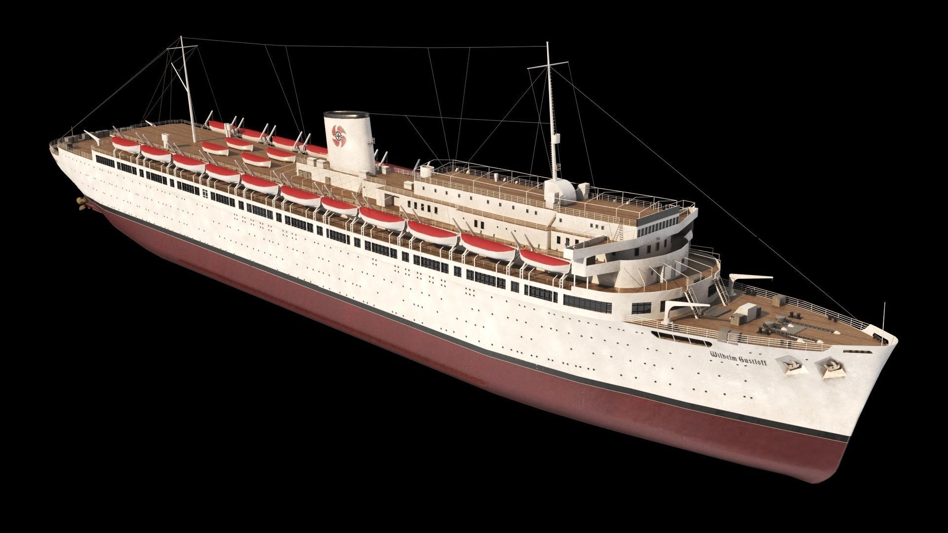 Wilhelm Gustloff Low-poly 3D model_14