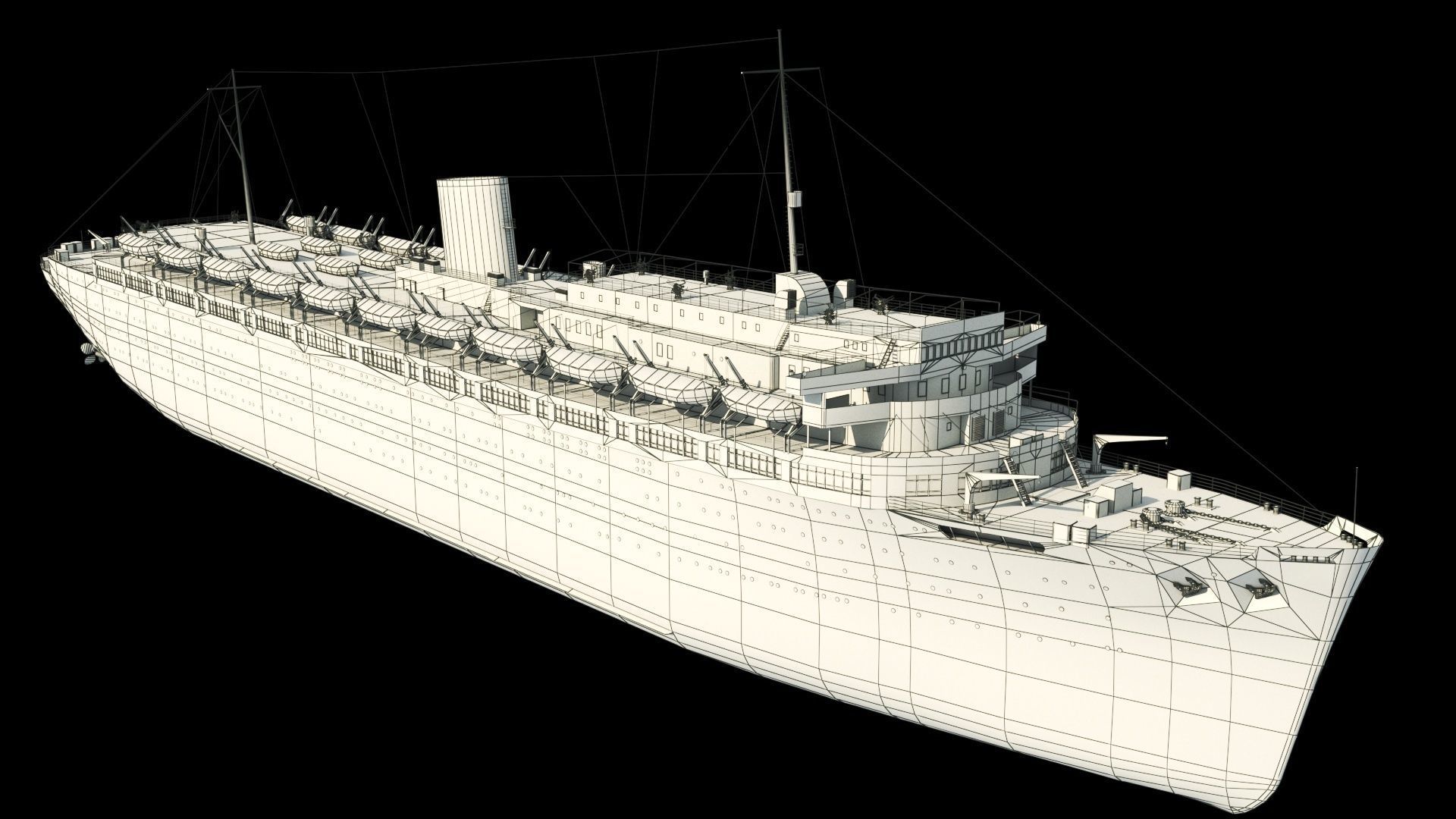 Wilhelm Gustloff Low-poly 3D model_18