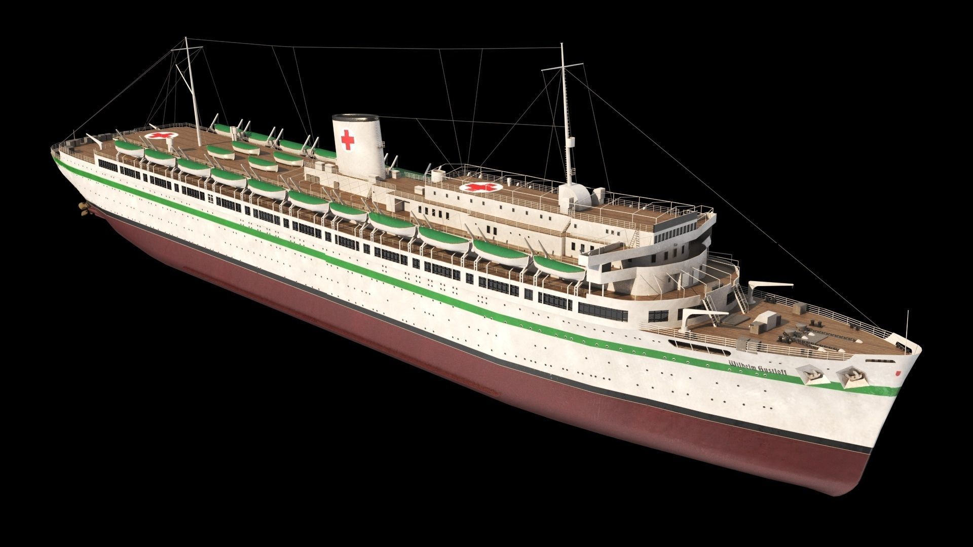Wilhelm Gustloff Low-poly 3D model_15