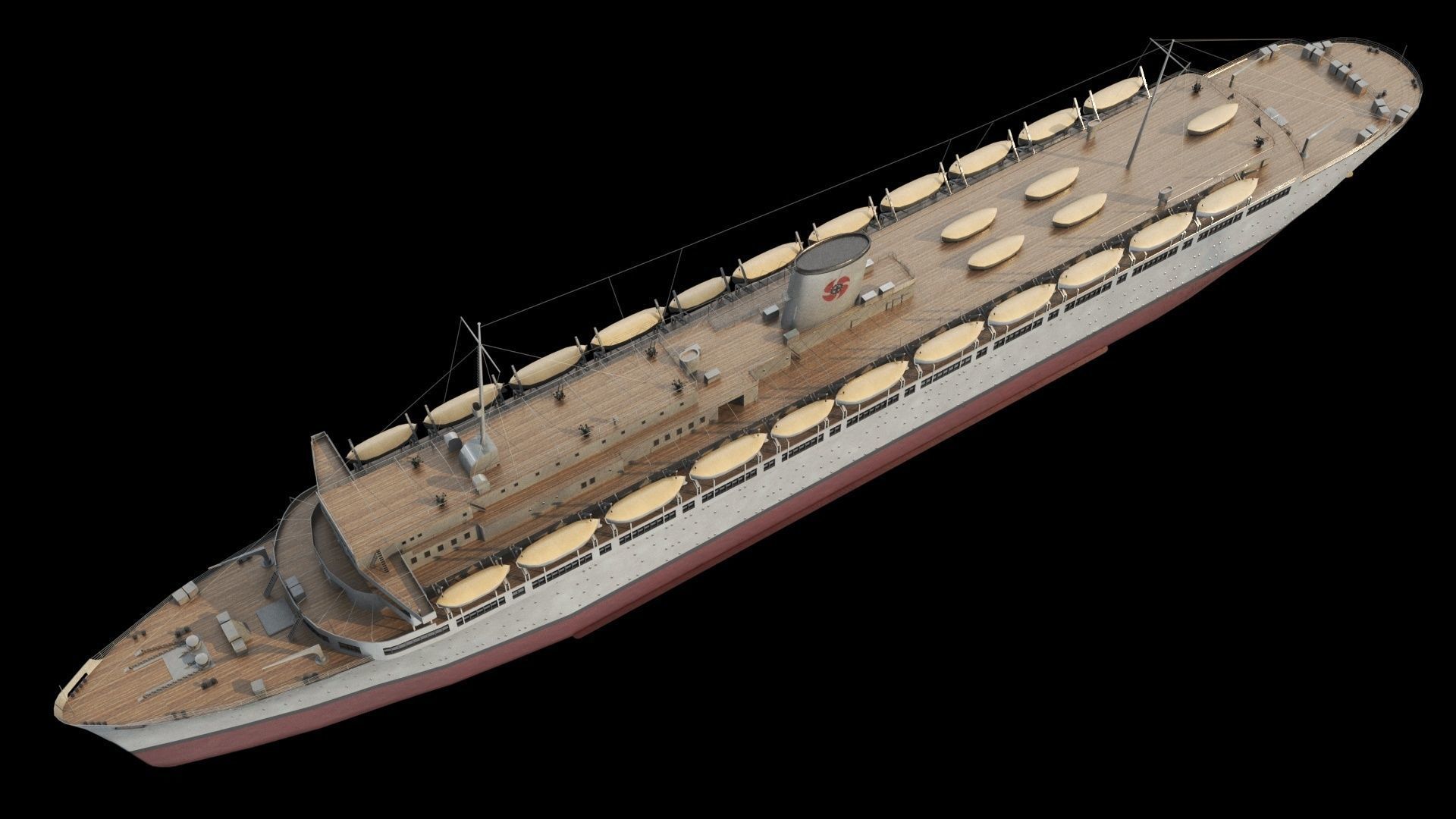 Wilhelm Gustloff Low-poly 3D model_11