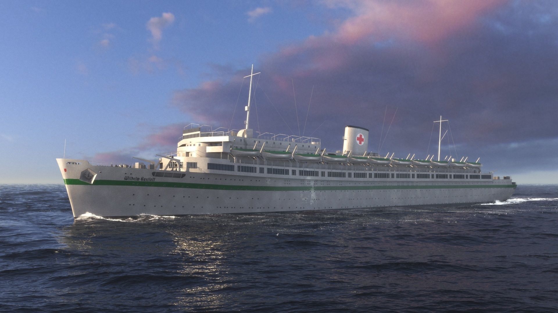 Wilhelm Gustloff Low-poly 3D model_1