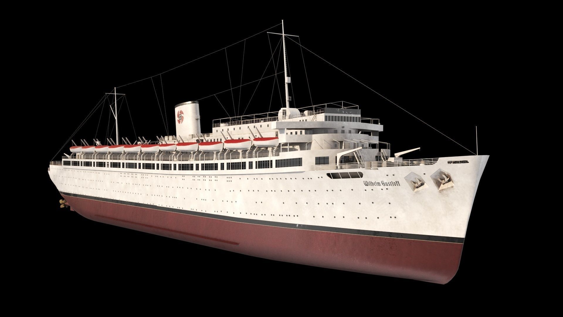 Wilhelm Gustloff Low-poly 3D model_12