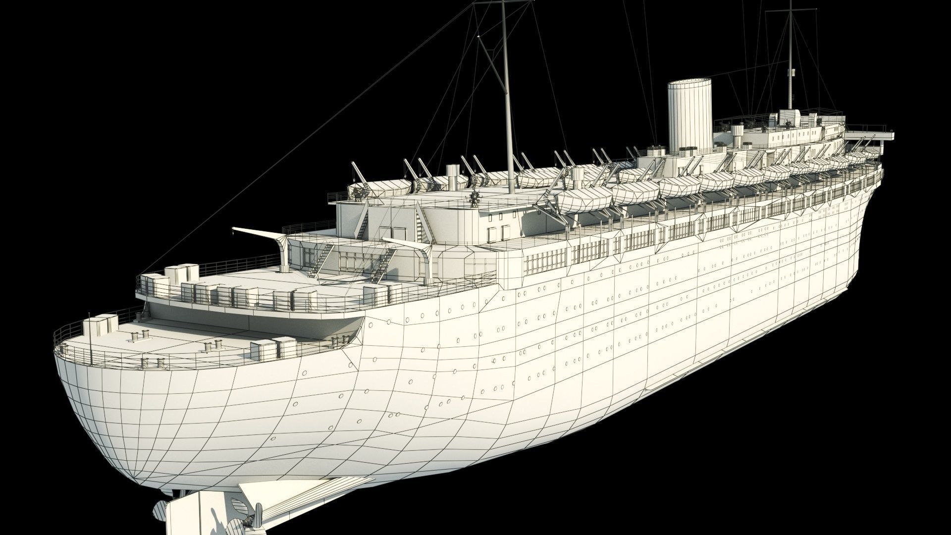 Wilhelm Gustloff Low-poly 3D model_19