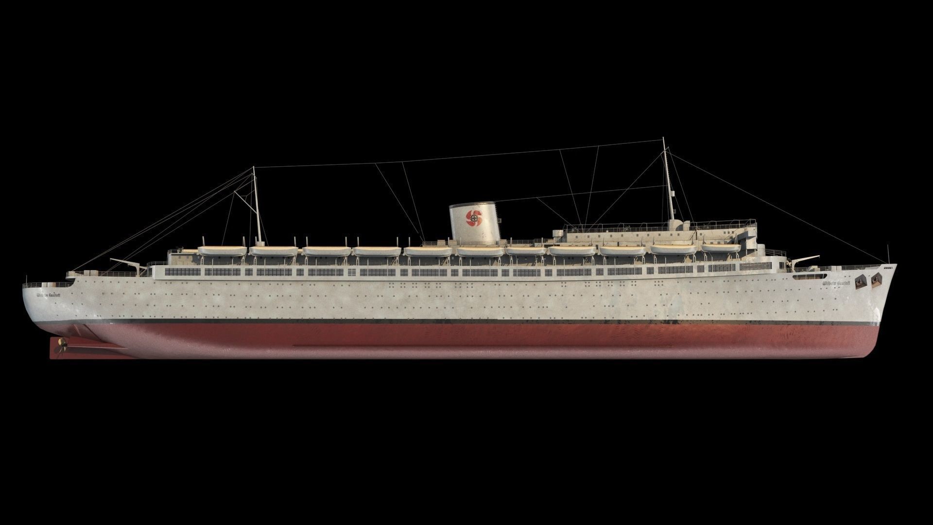 Wilhelm Gustloff Low-poly 3D model_8