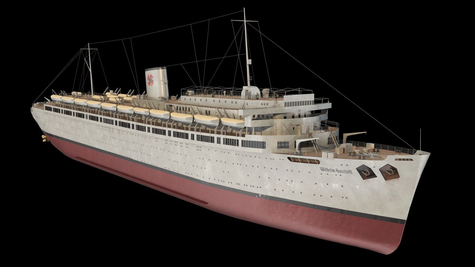 Wilhelm Gustloff Low-poly 3D model_6
