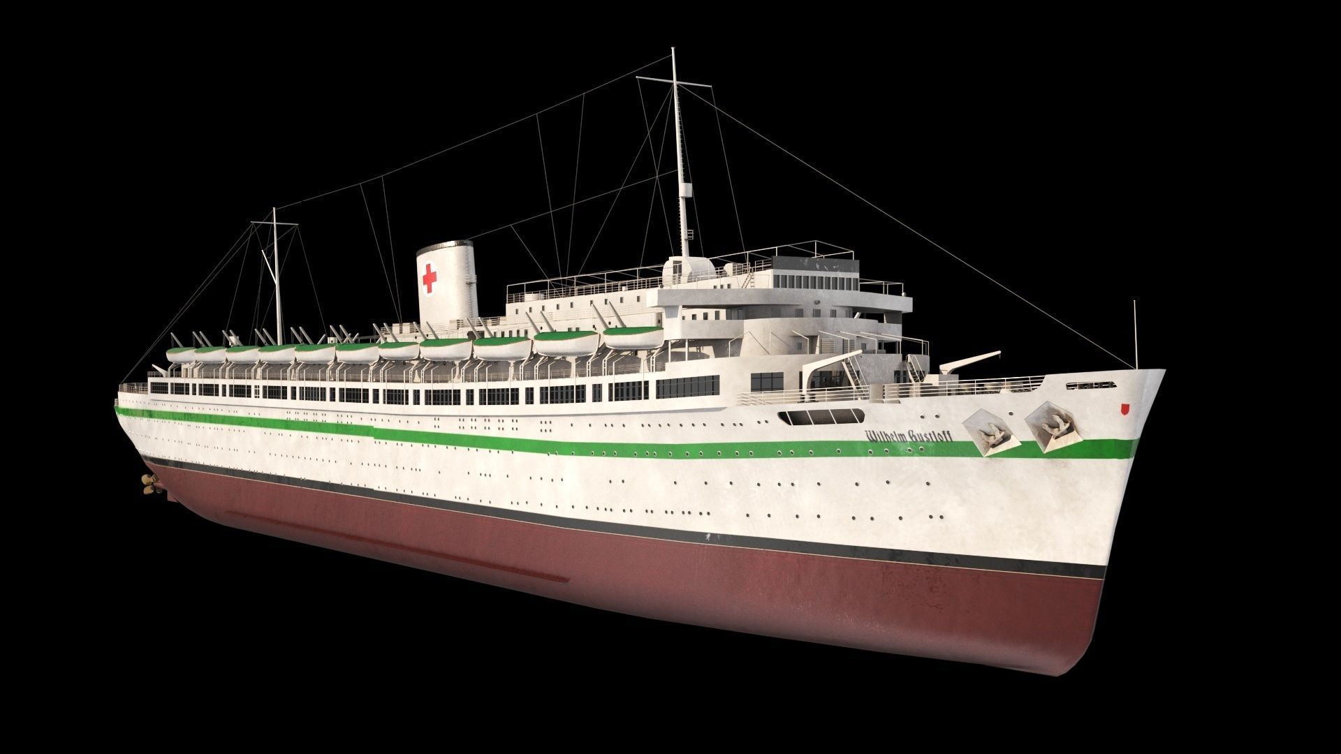Wilhelm Gustloff Low-poly 3D model_13