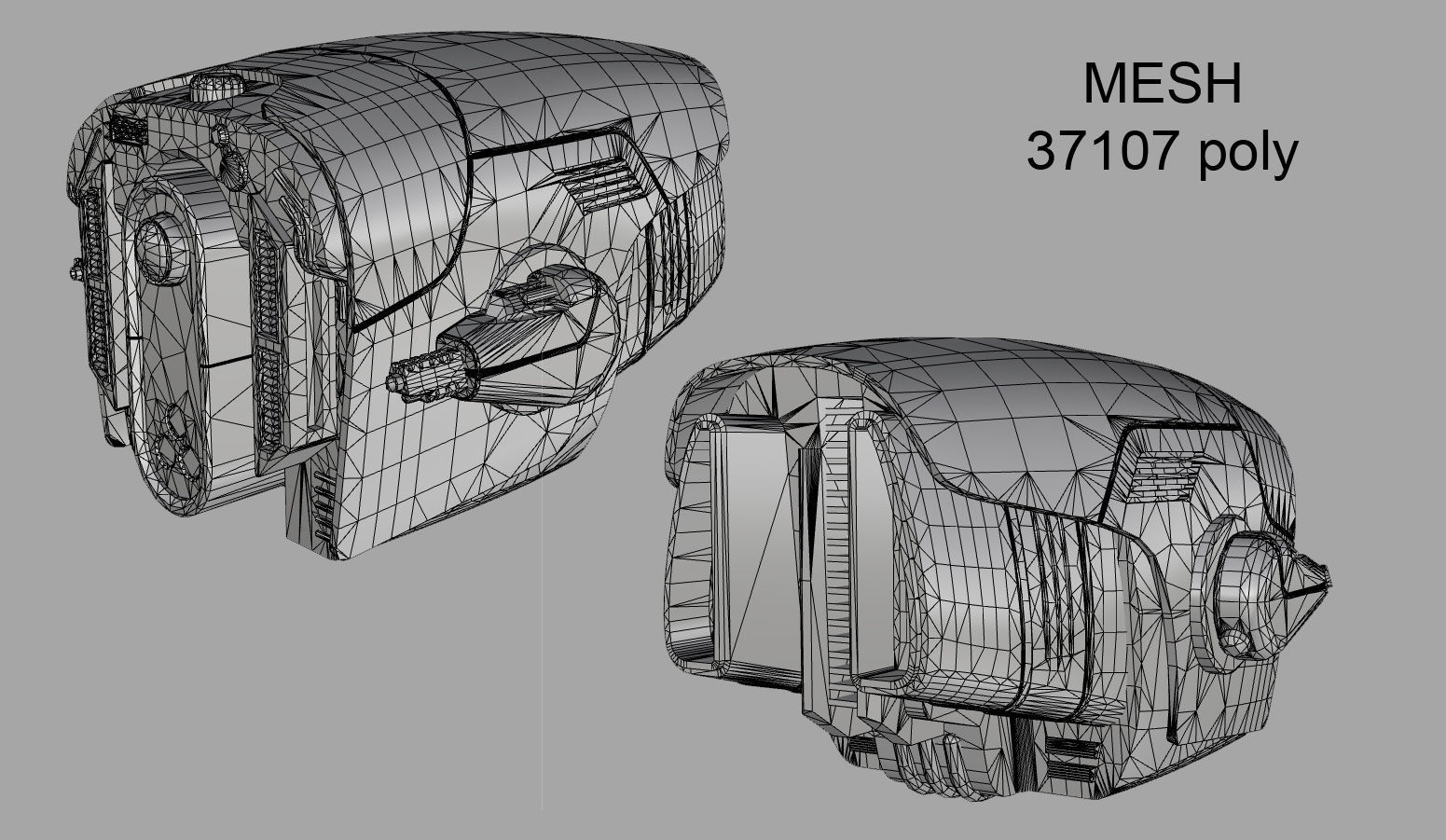 Sci-Fi FUTURISTIC DRONE Low-poly 3D model_5