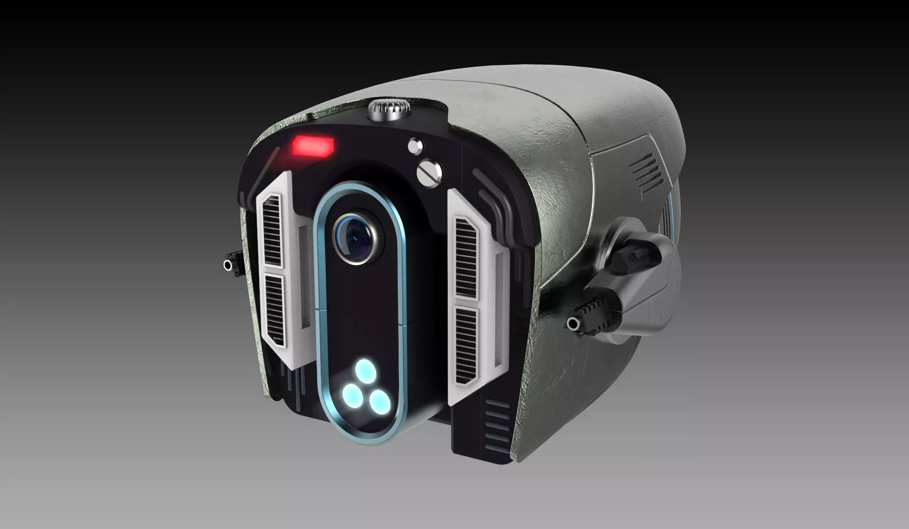 Sci-Fi FUTURISTIC DRONE Low-poly 3D model_0