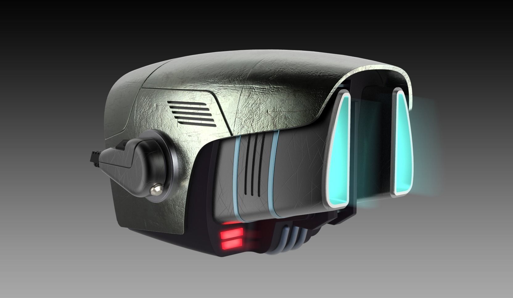 Sci-Fi FUTURISTIC DRONE Low-poly 3D model_1