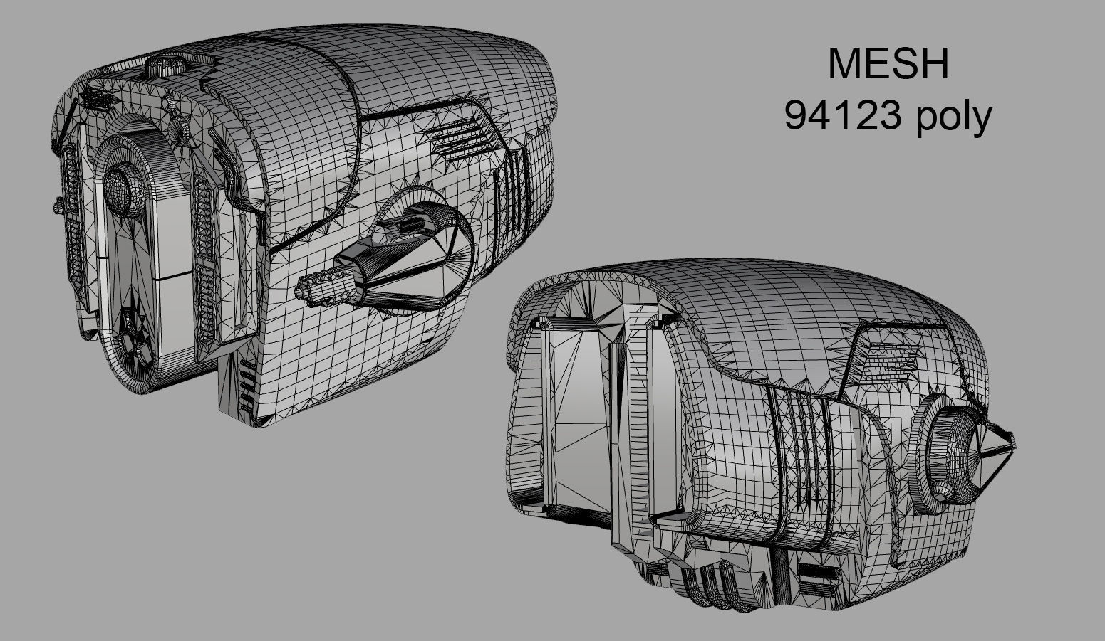 Sci-Fi FUTURISTIC DRONE Low-poly 3D model_4