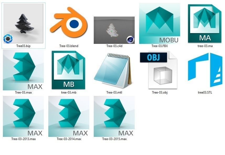 -03 Christmas tree 3D model_1