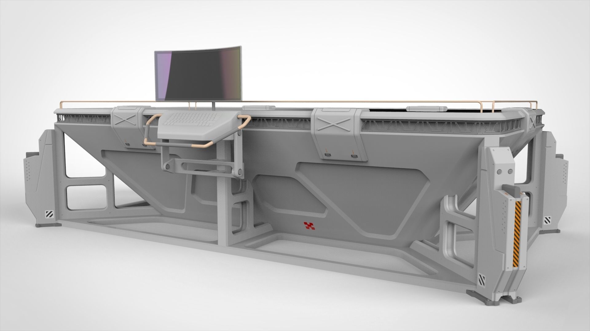 sci-fi furniture  3D model_7