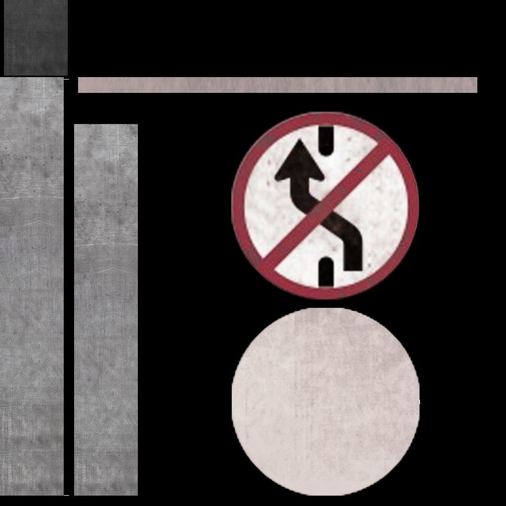 STREET SIGN  Low-poly 3D model_1