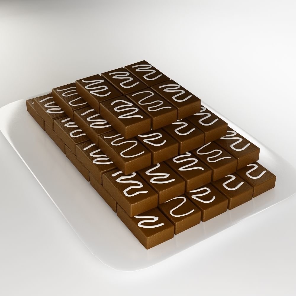 Cake 11 Chocolate cake  3D model_4