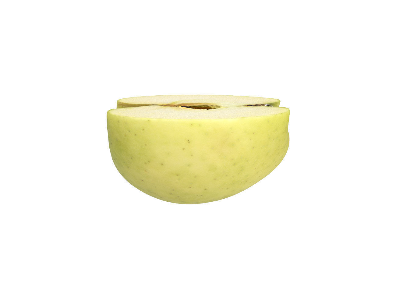 Photorealistic Apple Half 3D Scan 3D model_1