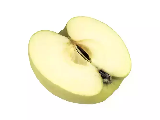 Photorealistic Apple Half 3D Scan 3D model