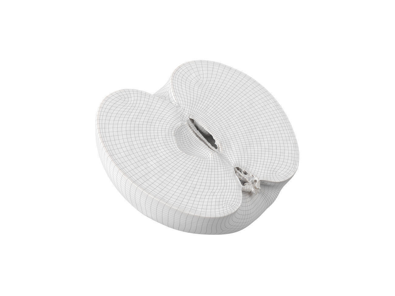 Photorealistic Apple Half 3D Scan 3D model_7