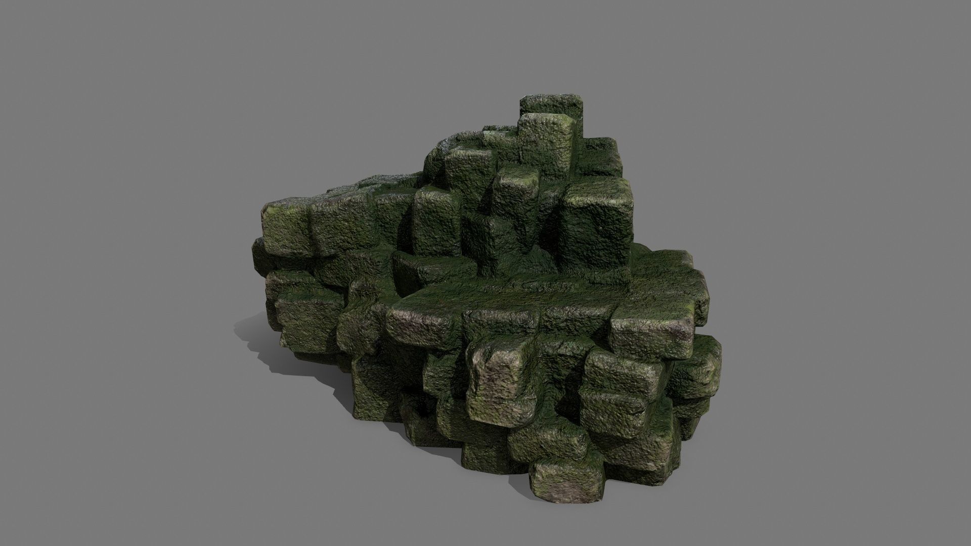 Stone Set rock Low-poly 3D model_15