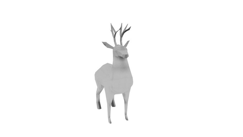 Lowpoly Deer Low-poly 3D model_3