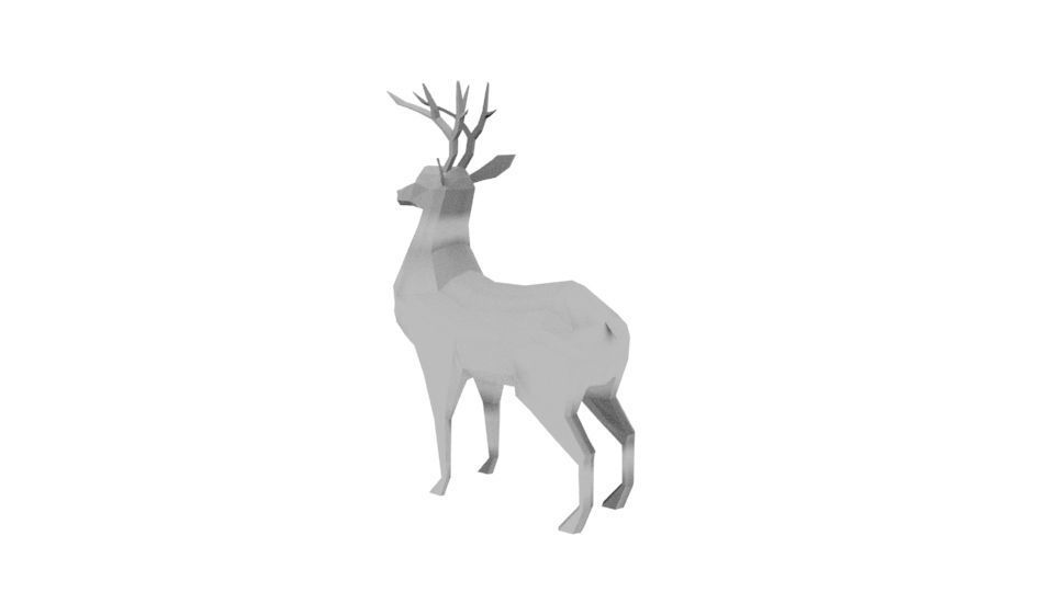 Lowpoly Deer Low-poly 3D model_5