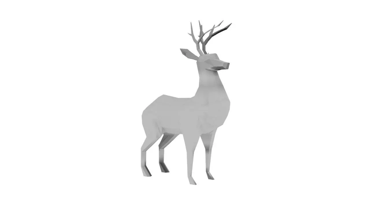 Lowpoly Deer Low-poly 3D model_0