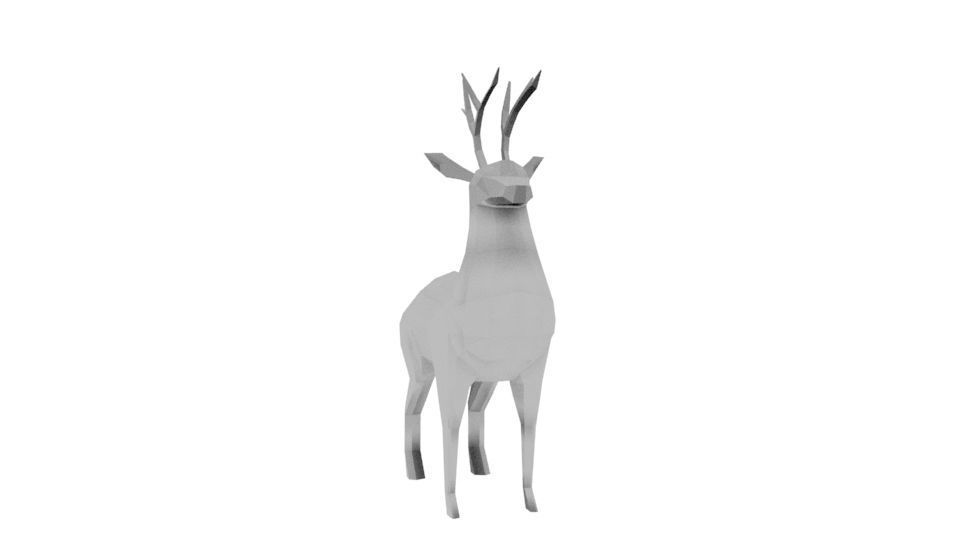 Lowpoly Deer Low-poly 3D model_6