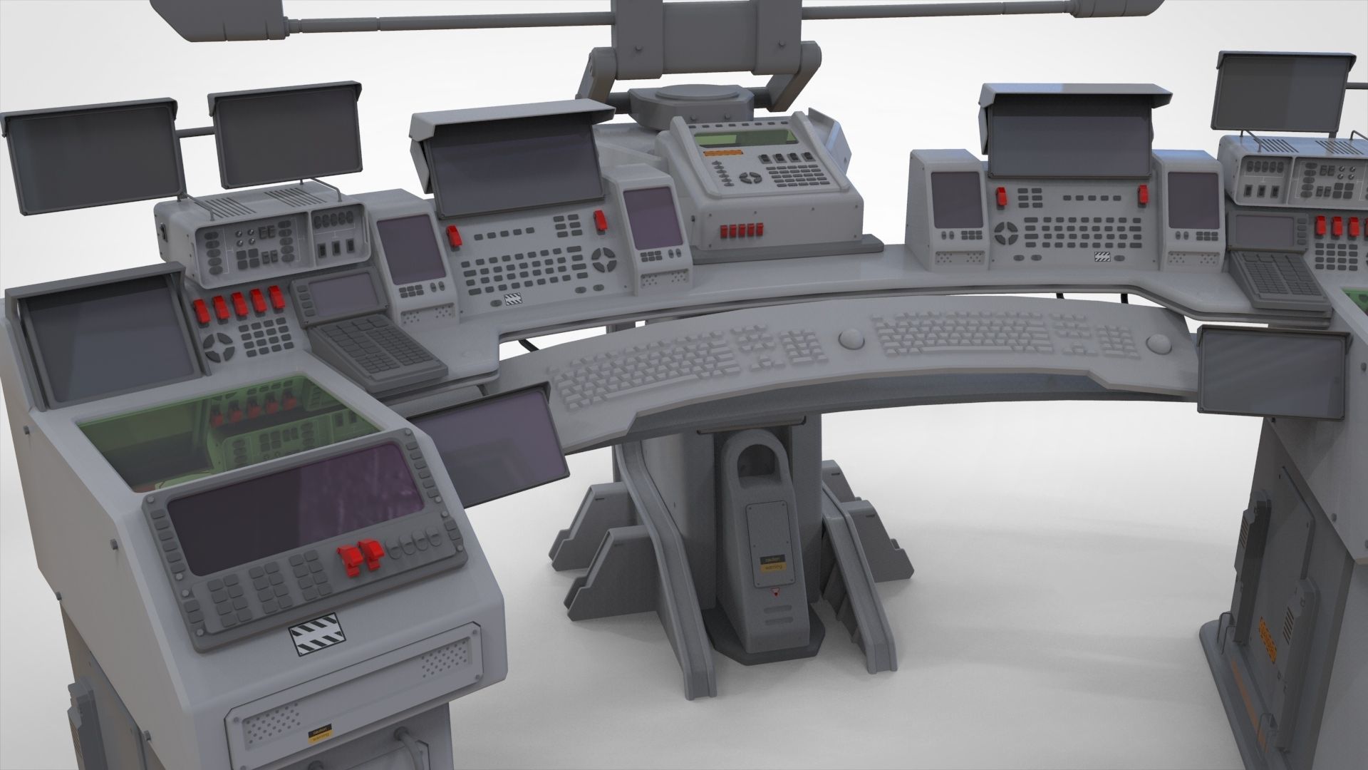 sci fi computer 3D model_11