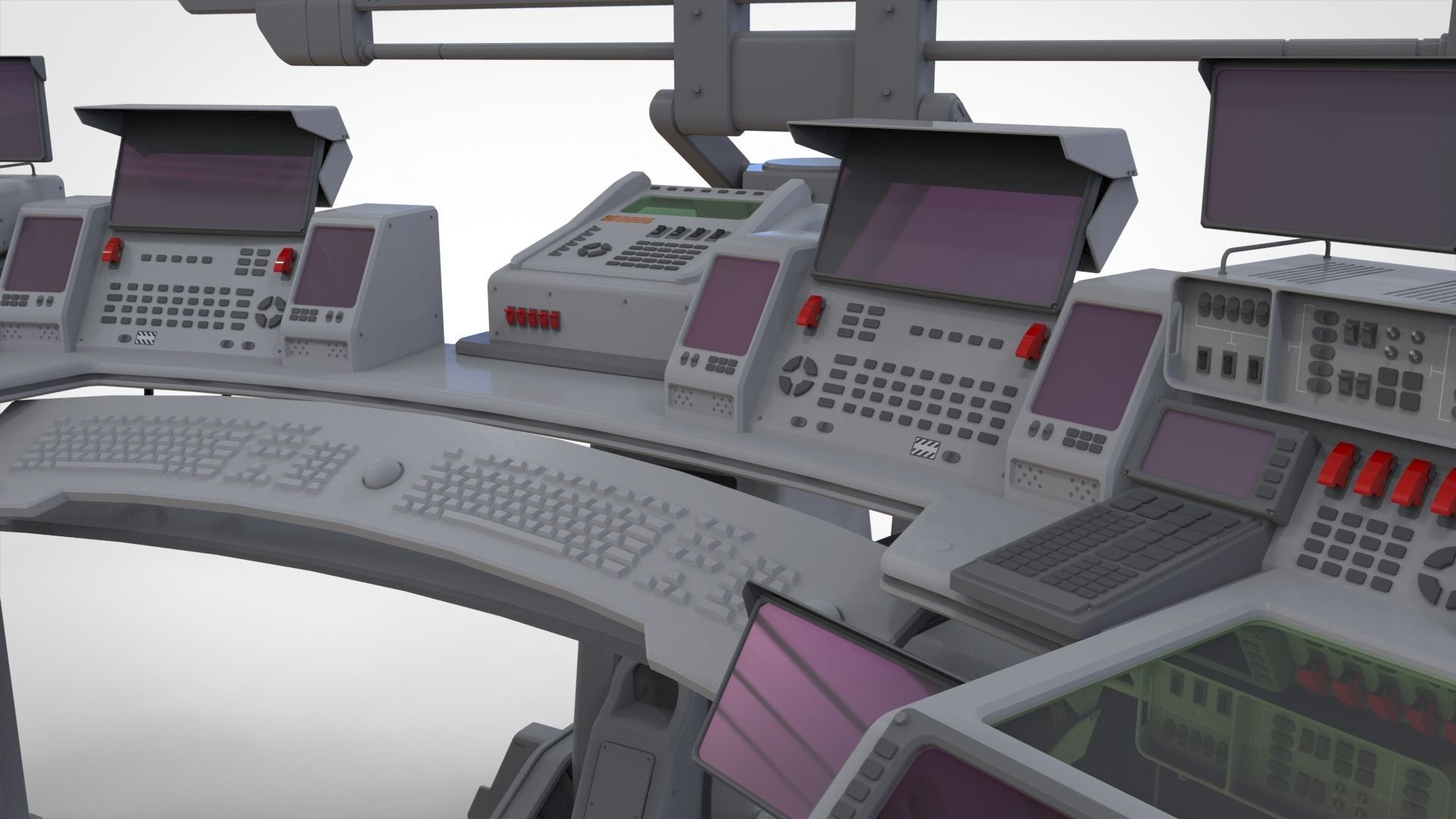 sci fi computer 3D model_16