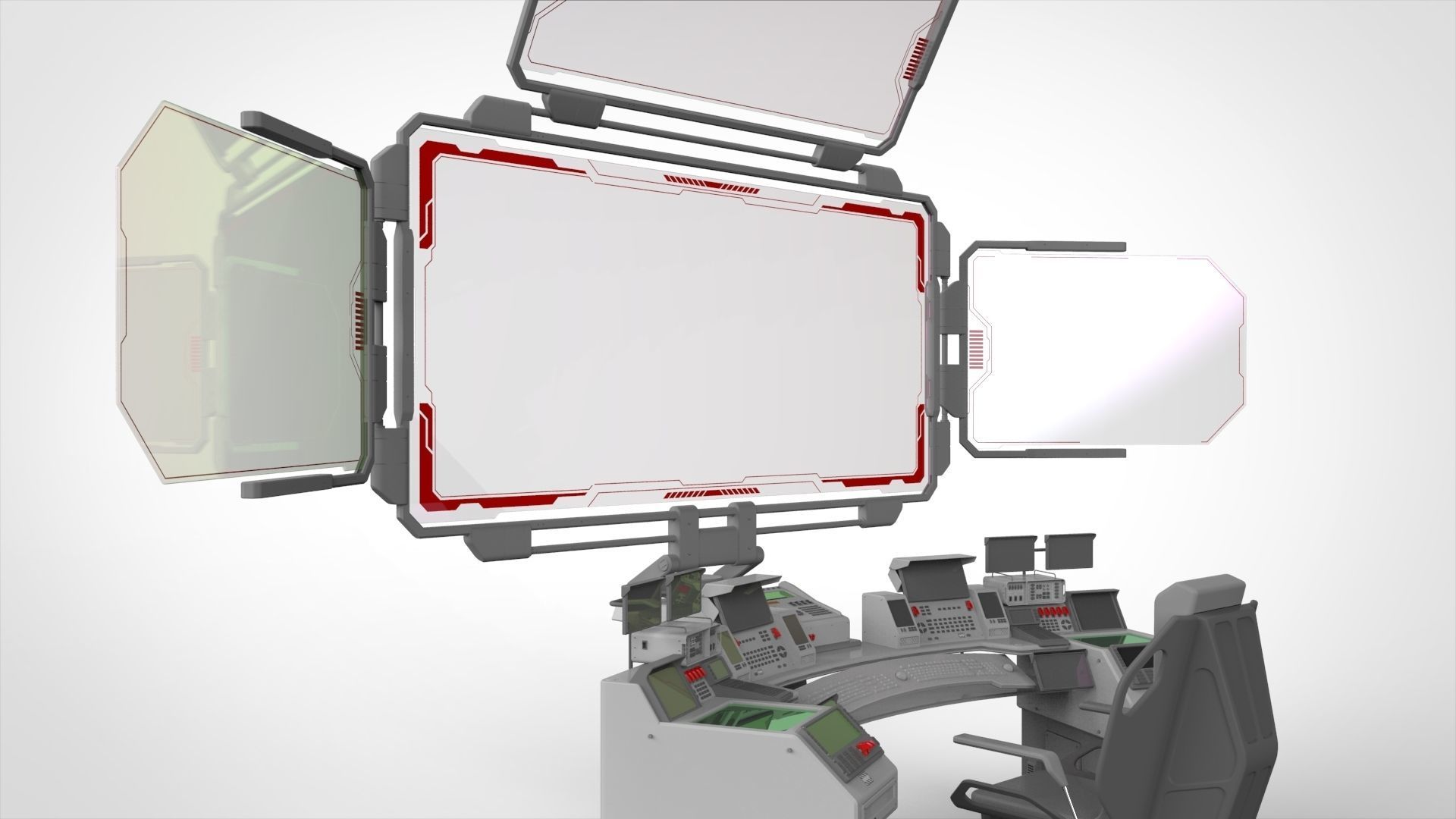 sci fi computer 3D model_8