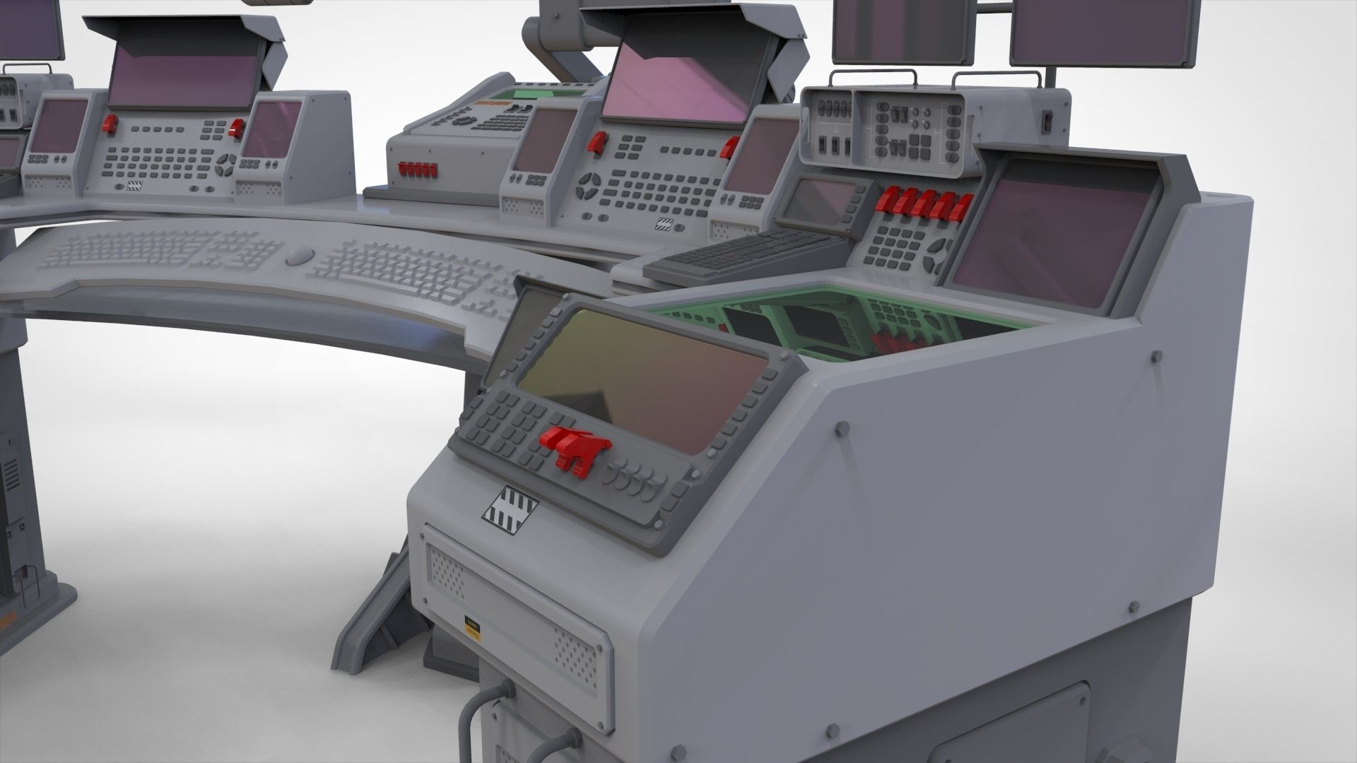 sci fi computer 3D model_17