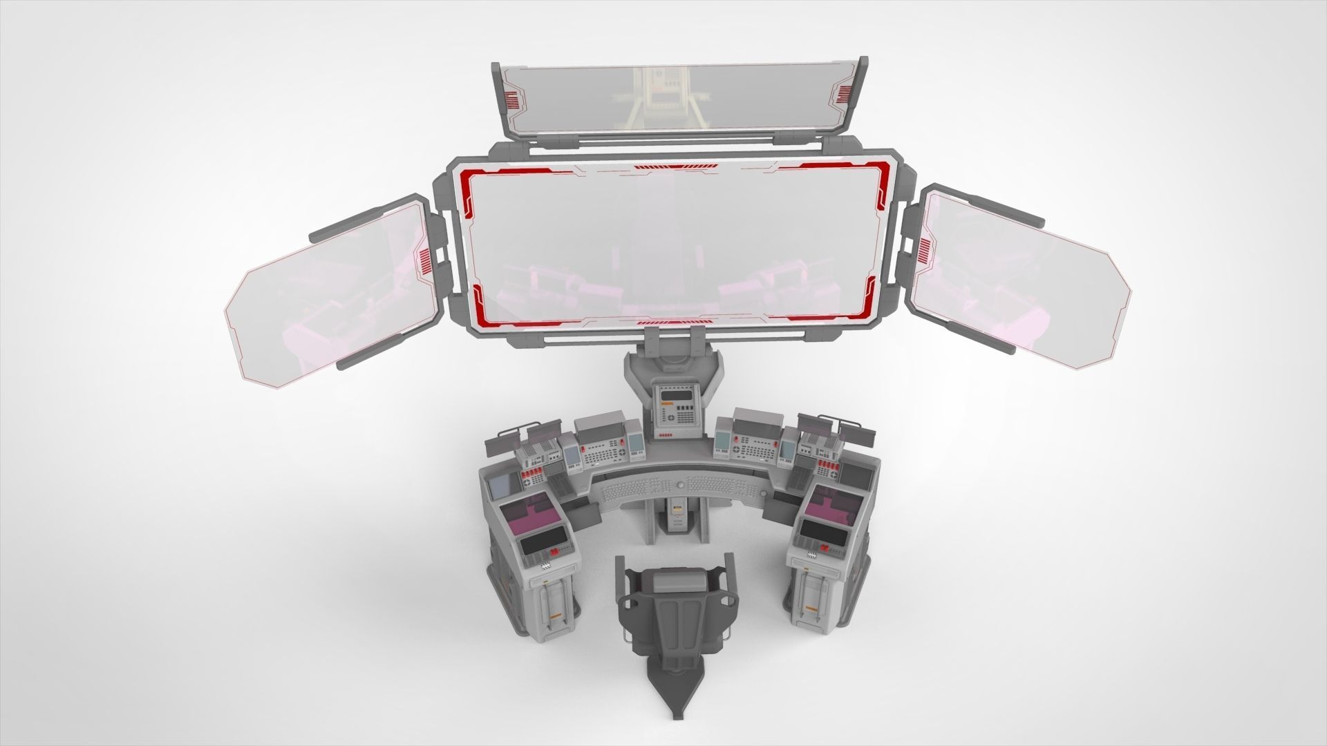 sci fi computer 3D model_3