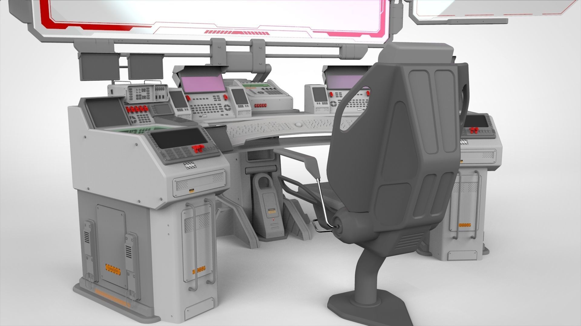 sci fi computer 3D model_9