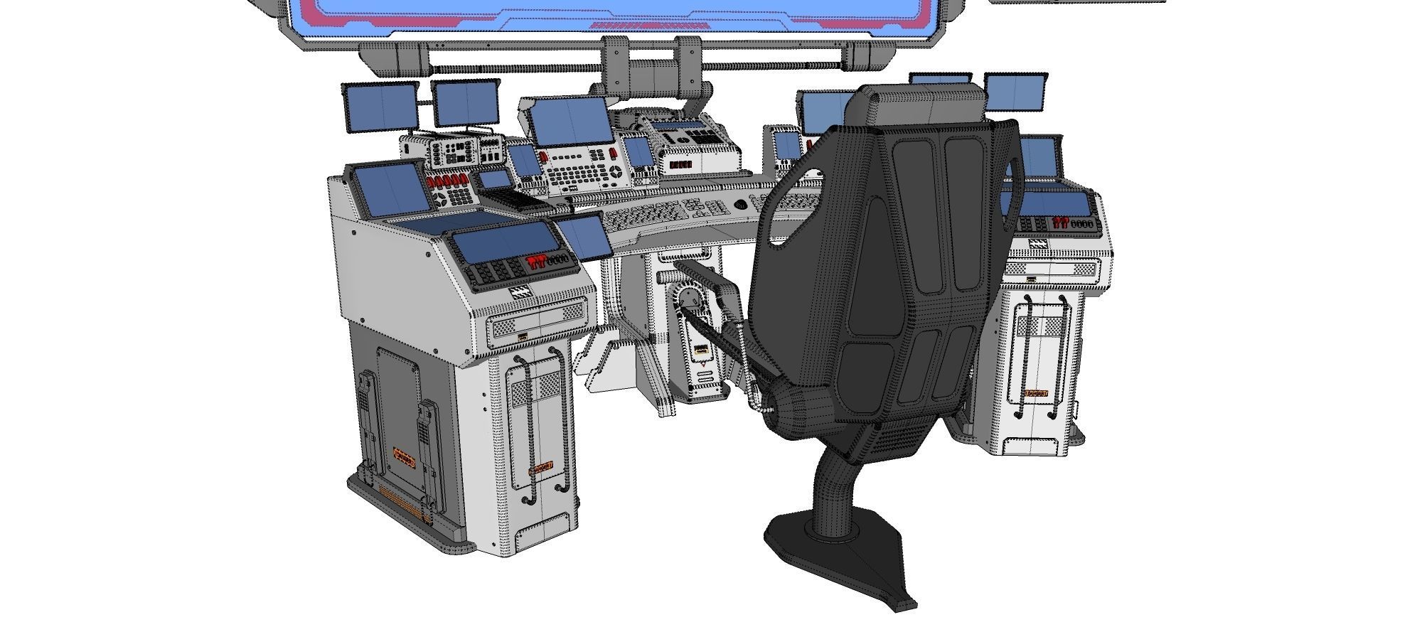 sci fi computer 3D model_31