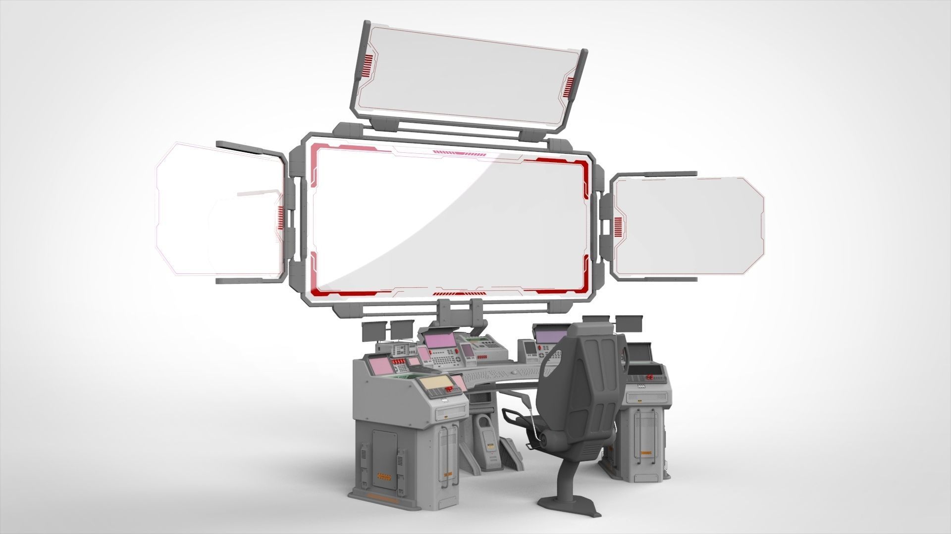 sci fi computer 3D model_2