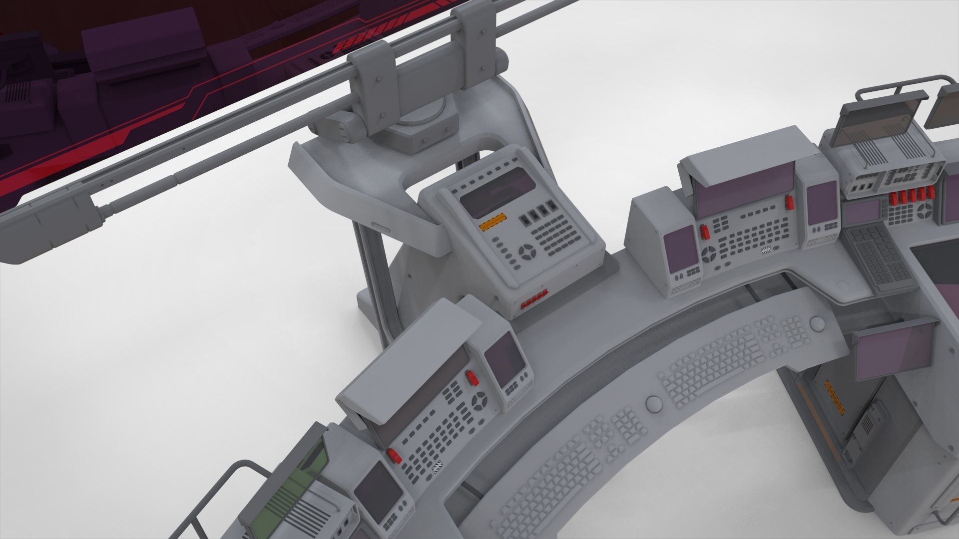 sci fi computer 3D model_19