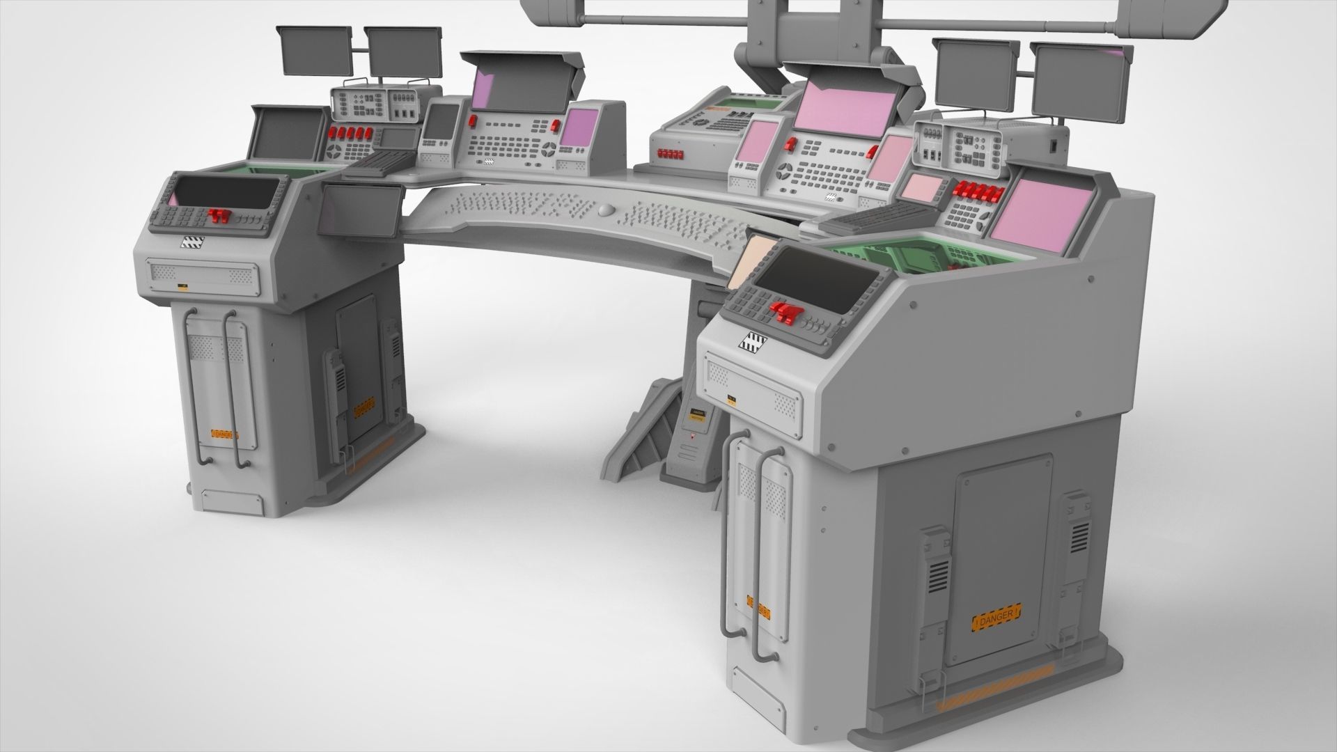 sci fi computer 3D model_10