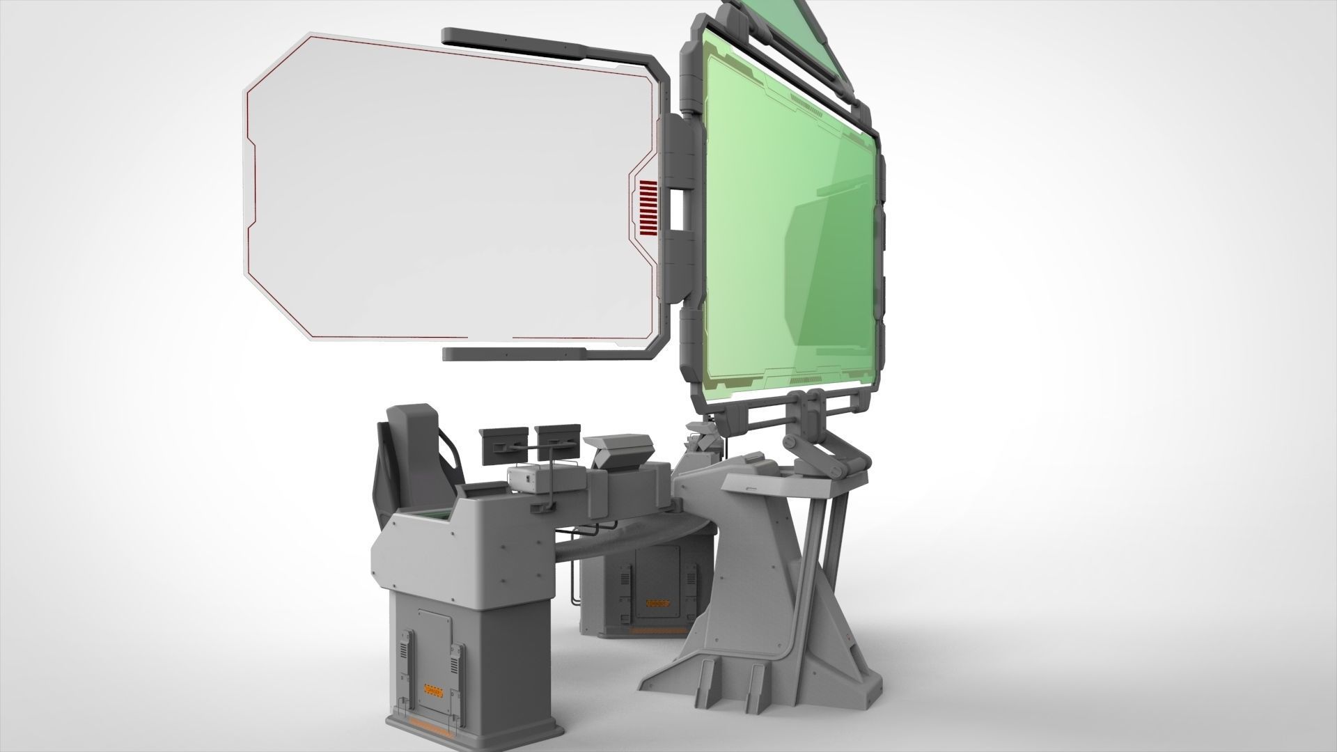 sci fi computer 3D model_5