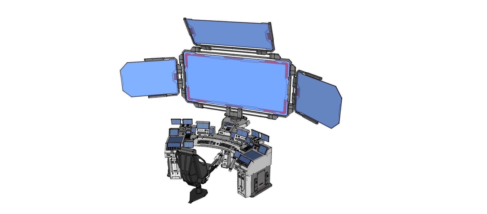 sci fi computer 3D model_28