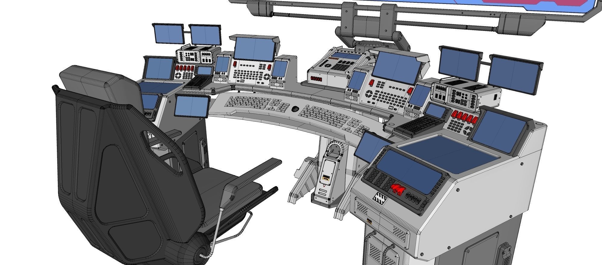 sci fi computer 3D model_29