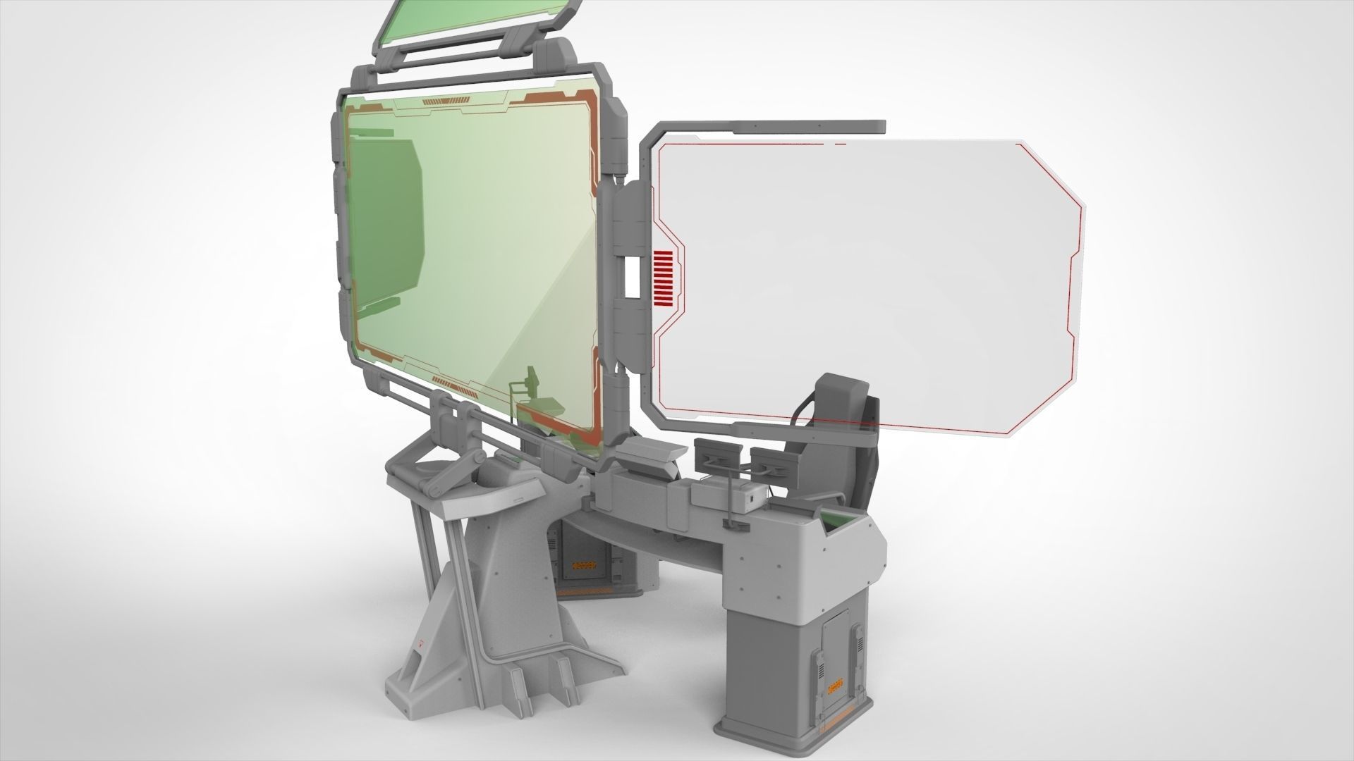 sci fi computer 3D model_7